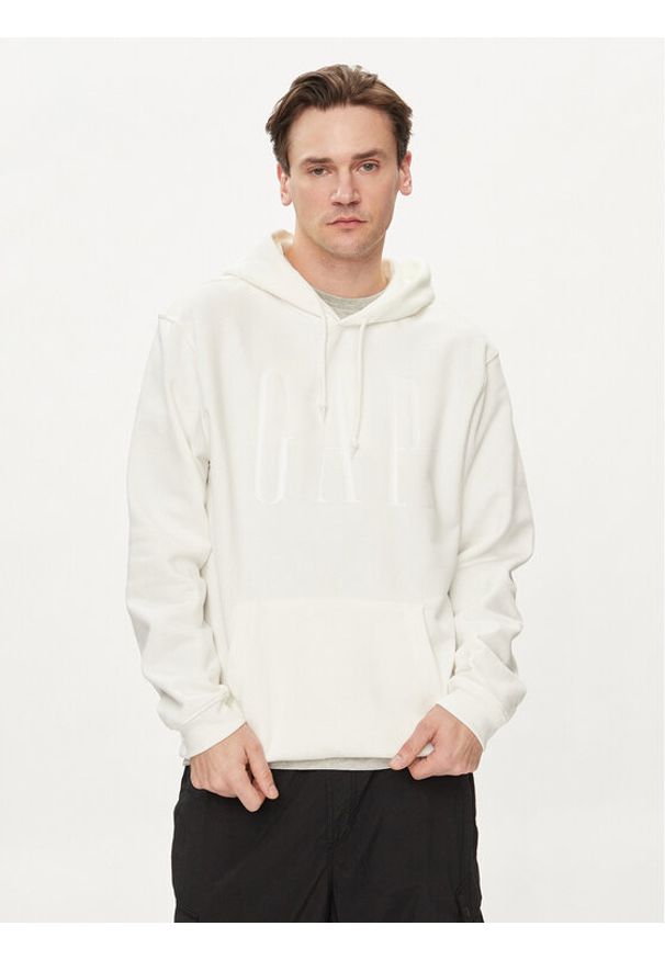 GAP - Gap Bluza 829192-00 Biały Regular Fit. Kolor: biały. Materiał: bawełna