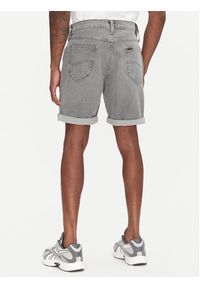 Lee Szorty jeansowe Rider 112363904 Szary Slim Fit. Kolor: szary. Materiał: lyocell