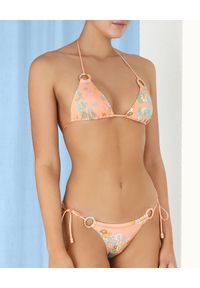 ZIMMERMANN - Wiązane bikini z kwiatowym wzorem. Kolor: wielokolorowy, fioletowy, różowy. Materiał: lycra. Wzór: kwiaty