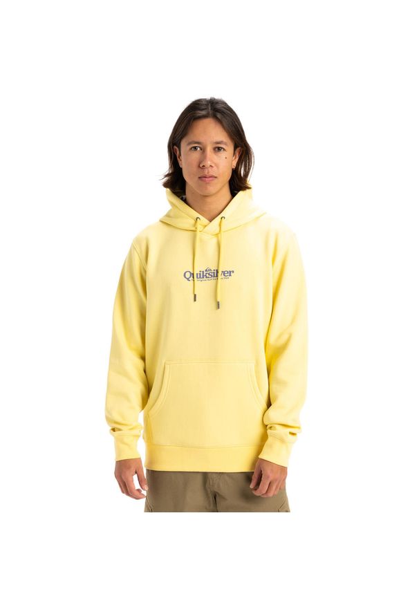 Quiksilver - Bluza z kapturem dla Mężczyzn FINELINE Żółty. Typ kołnierza: kaptur. Kolor: żółty. Materiał: materiał, poliester, bawełna. Długość: długie