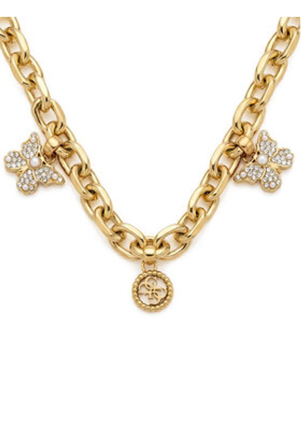 Guess Naszyjnik JUBN06 129JW Złoty. Materiał: ze stali, ze stali nierdzewnej. Kolor: złoty