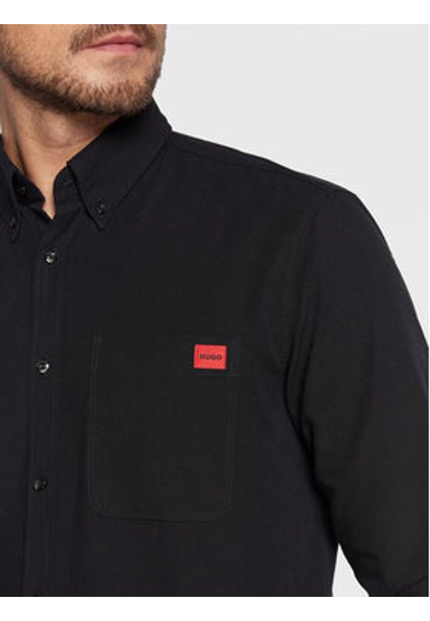 Hugo Koszula Evito 50479302 Czarny Slim Fit. Kolor: czarny. Materiał: bawełna