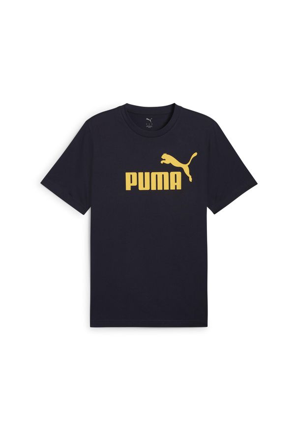 Puma - Męska koszulka ESS z logo No. 1 PUMA New Navy Blue. Kolor: niebieski. Materiał: guma. Wzór: nadruk. Sport: bieganie, fitness