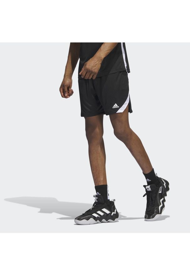 Adidas - Icon Squad Shorts. Kolor: czarny, biały, wielokolorowy. Materiał: materiał. Sport: fitness