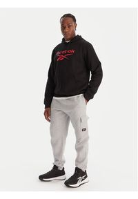 Reebok Bluza RK25152CCM Czarny Regular Fit. Kolor: czarny. Materiał: syntetyk