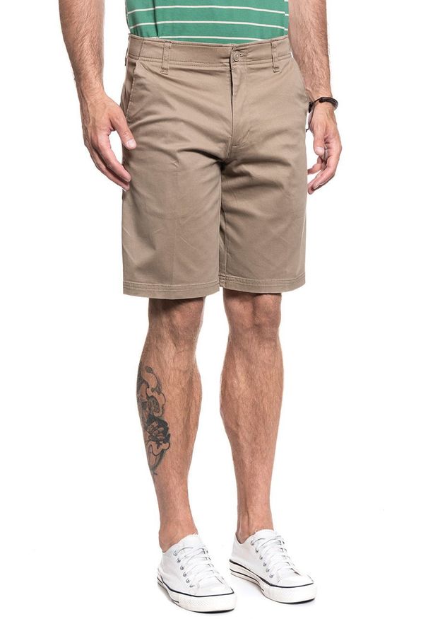 Lee - LEE COMFORT SHORT XM KHAKI L71ZPB08 112119599. Kolor: brązowy