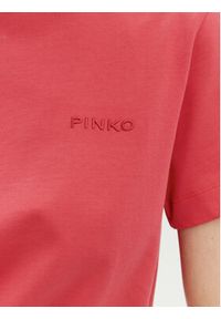 Pinko - PINKO T-Shirt 101752 A2HN Czerwony Regular Fit. Kolor: czerwony. Materiał: bawełna