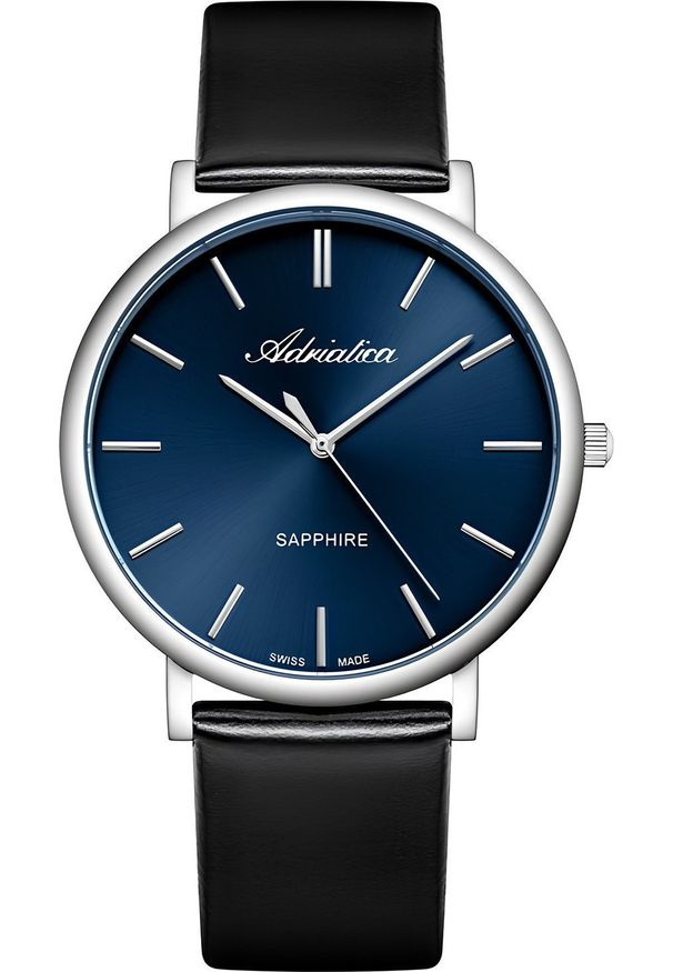 Zegarek Adriatica Zegarek Męski Adriatica A8338.5215Q czarny pasek. Kolor: czarny