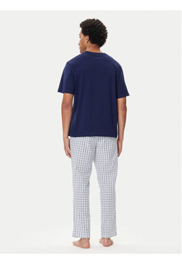 Jack & Jones Piżama Florence 12282813 Niebieski Regular Fit. Kolor: niebieski. Materiał: bawełna