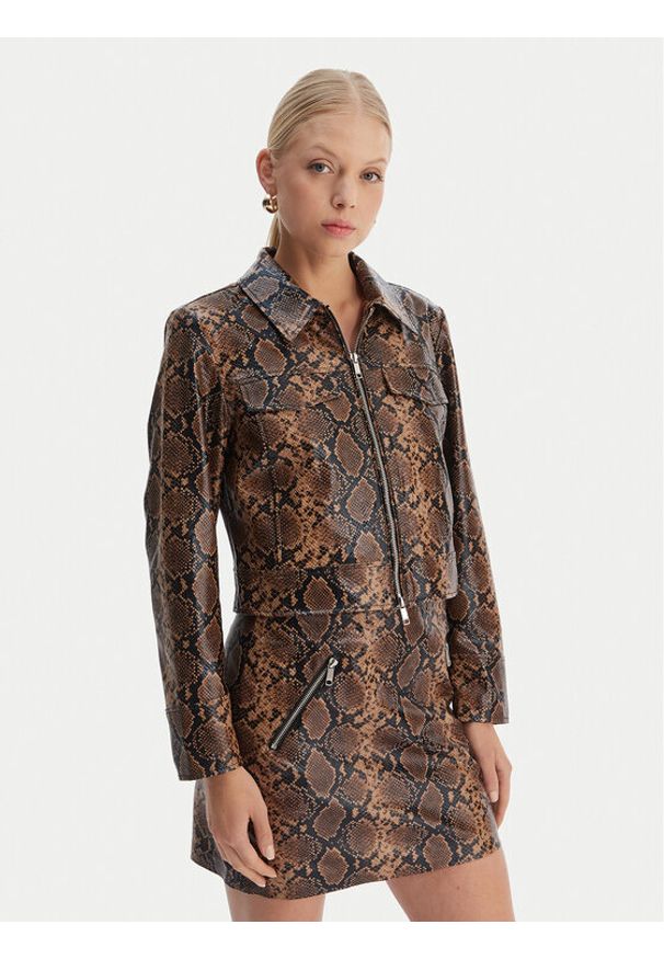 only - ONLY Kurtka z imitacji skóry Paris 15365492 Brązowy Regular Fit. Kolor: brązowy. Materiał: skóra