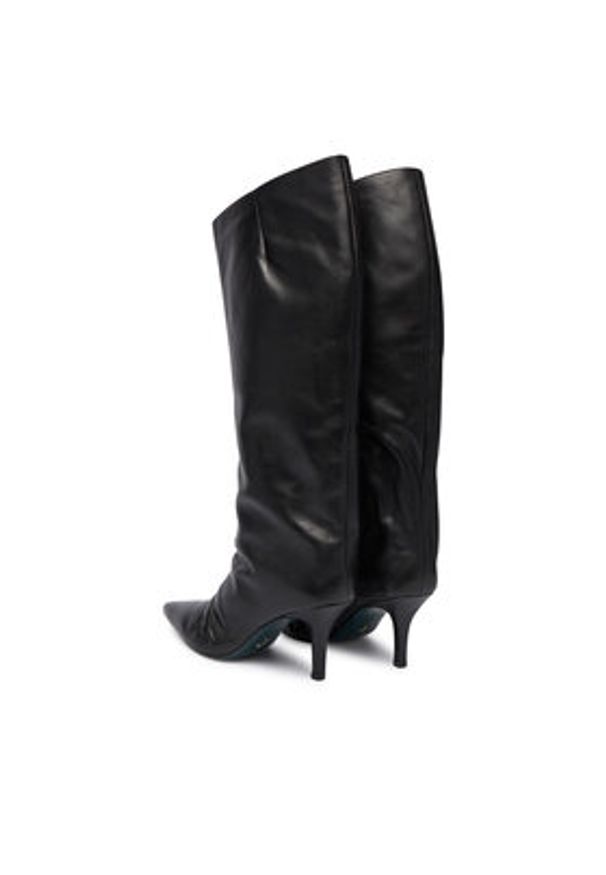 Patrizia Pepe Kozaki 2Y0037 L048 K103 Czarny. Kolor: czarny. Materiał: skóra