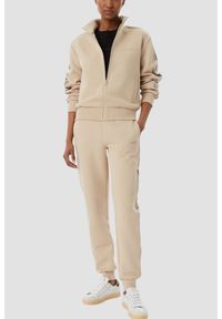 Guess - GUESS Beżowa damska bluza rozpinana z lampasami Britney, Rozmiar S. Okazja: na co dzień. Kolor: beżowy. Styl: elegancki, casual, sportowy #2