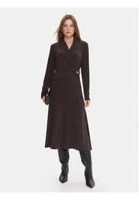 Joseph Ribkoff Sukienka koktajlowa 253235 Brązowy Slim Fit. Kolor: brązowy. Materiał: syntetyk. Styl: wizytowy #4
