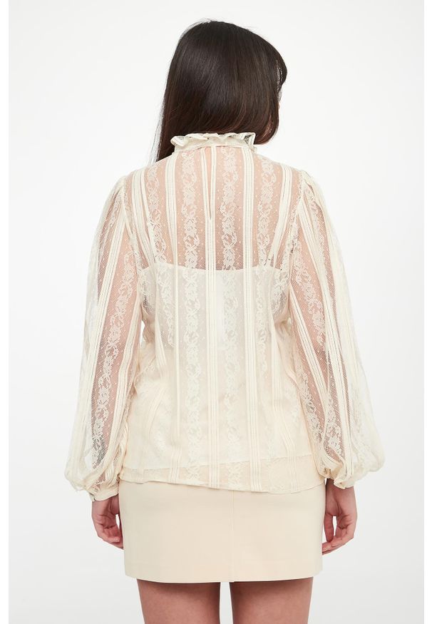 Twinset Milano - Bluzka damska koronkowa TWINSET. Materiał: koronka