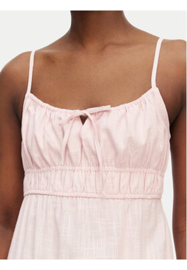 Roxy Sukienka letnia Rosie ERJWD03871 Różowy Regular Fit. Kolor: różowy. Materiał: bawełna. Sezon: lato