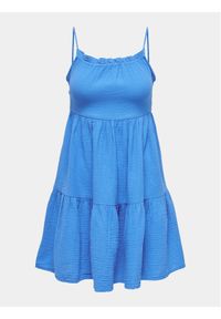 only - ONLY Sukienka letnia Thyra 15317781 Niebieski Regular Fit. Kolor: niebieski. Materiał: bawełna. Sezon: lato