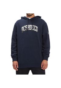 Bluza z kapturem męskie DC Shoes Stacked. Typ kołnierza: kaptur. Kolor: niebieski. Materiał: bawełna, materiał. Sport: skateboard #1