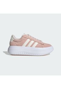 Adidas - Buty Grand Court Platform. Kolor: biały, wielokolorowy, różowy. Obcas: na platformie. Sport: tenis