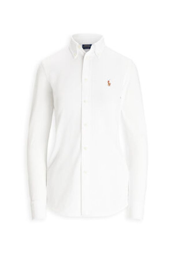Polo Ralph Lauren Koszula Heidi 211664427003 Biały Slim Fit. Typ kołnierza: polo. Kolor: biały. Materiał: bawełna