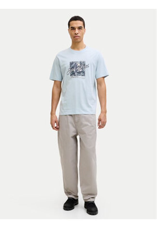 Jack & Jones T-Shirt Honolulu 12288088 Błękitny Regular Fit. Kolor: niebieski. Materiał: bawełna