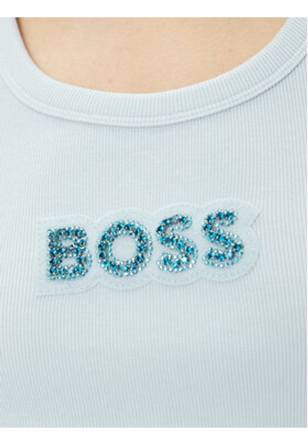 BOSS Top C-Ematite 50536985 Błękitny Slim Fit. Kolor: niebieski. Materiał: bawełna