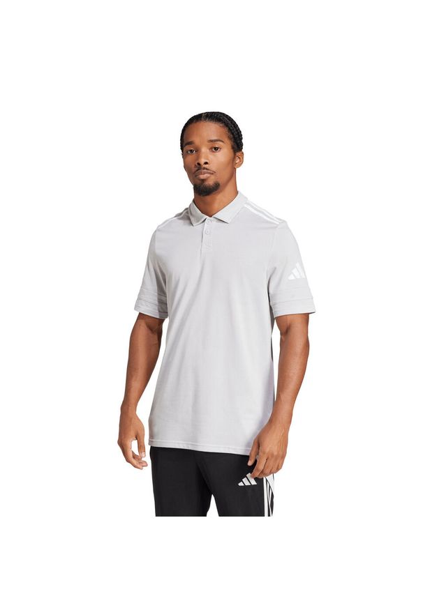 Adidas - Koszulka męska adidas Squadra 25 Polo. Typ kołnierza: polo. Kolor: szary, biały, wielokolorowy. Sport: piłka nożna