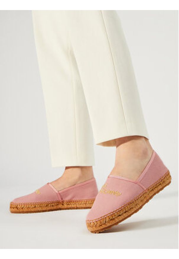 Love Moschino - LOVE MOSCHINO Espadryle JA10572G0IJP5609 Różowy. Kolor: różowy. Materiał: materiał