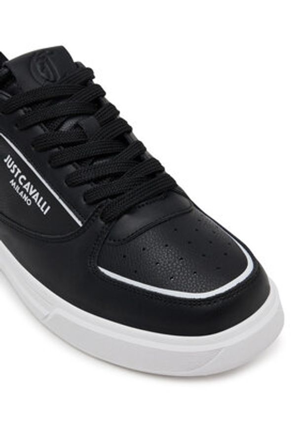 Just Cavalli Sneakersy 78QA3SB2 ZPA91 Czarny. Kolor: czarny. Materiał: skóra