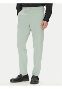 BOSS Spodnie materiałowe T_Commuter-Slim 50534303 Zielony Slim Fit. Kolor: zielony. Materiał: syntetyk