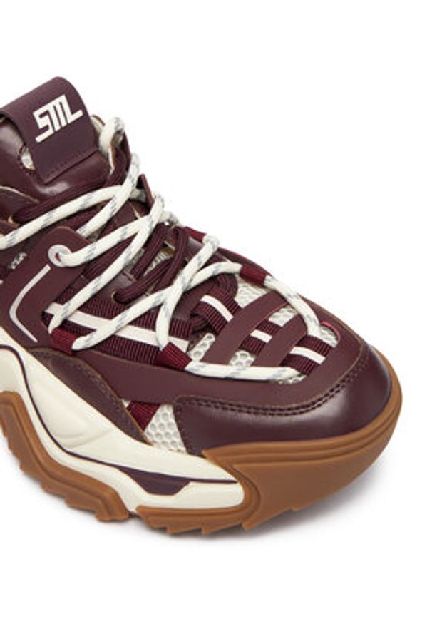 Steve Madden Sneakersy Kingdom 2 SM11004870 Bordowy. Kolor: czerwony. Materiał: zamsz, skóra