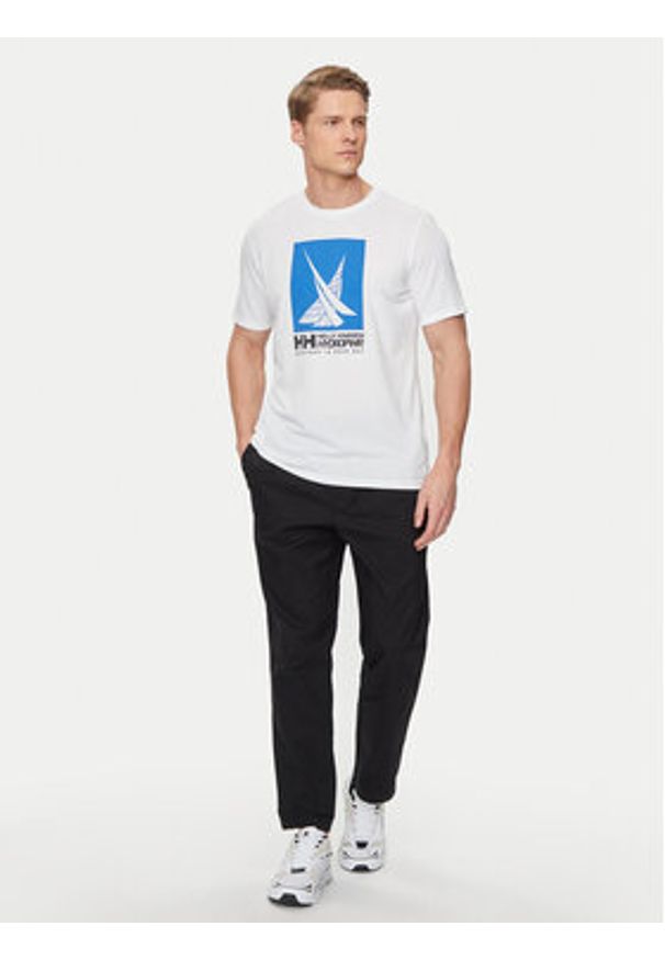 Helly Hansen T-Shirt Hp Race Graphic T-Shirt 34419 Biały Regular Fit. Kolor: biały. Materiał: syntetyk