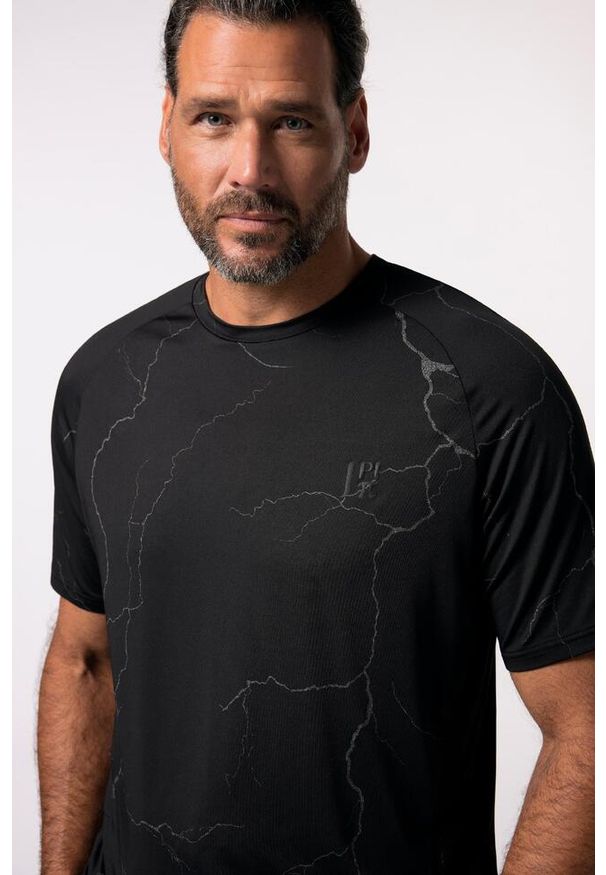 JAY-PI - Męska Koszulka funkcyjna fitness rękaw 1/2 do 7 XL. Kolekcja: plus size. Kolor: czarny. Materiał: poliester, materiał. Sport: fitness