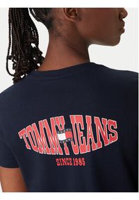 Tommy Jeans T-Shirt Wavy Flag DW0DW22274 Granatowy Regular Fit. Kolor: niebieski. Materiał: bawełna #4