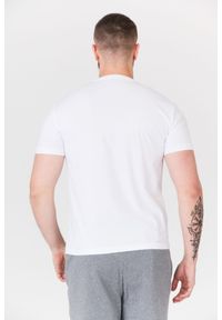 EA7 Emporio Armani - EA7 Biały t-shirt męski z aplikacją z logo. Kolor: biały. Materiał: prążkowany. Wzór: aplikacja #4