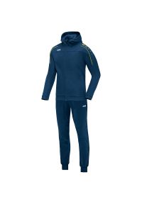 Dres Jako Polyester. Kolor: wielokolorowy, niebieski, szary, żółty. Materiał: dresówka. Sport: piłka nożna #1