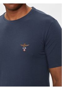 Aeronautica Militare T-Shirt AM1UTI001 Granatowy Regular Fit. Kolor: niebieski. Materiał: bawełna #4