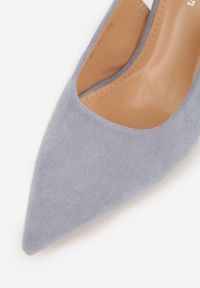 Renee - Niebieskie Sandały na Szpilce w Stylu Slingback Tarosie. Okazja: na co dzień. Zapięcie: sprzączka. Kolor: niebieski. Materiał: jeans. Sezon: wiosna. Obcas: na szpilce. Styl: casual, elegancki #5