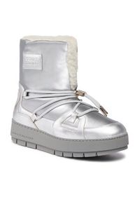 TOMMY HILFIGER - Tommy Hilfiger Śniegowce Tommy Essential Silver Snowboot FW0FW07506 Szary. Kolor: szary. Materiał: materiał #2