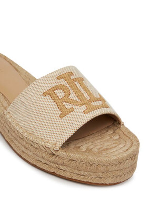 Lauren Ralph Lauren - LAUREN RALPH LAUREN Espadryle Polly 802966866001 Beżowy. Kolor: beżowy. Materiał: materiał