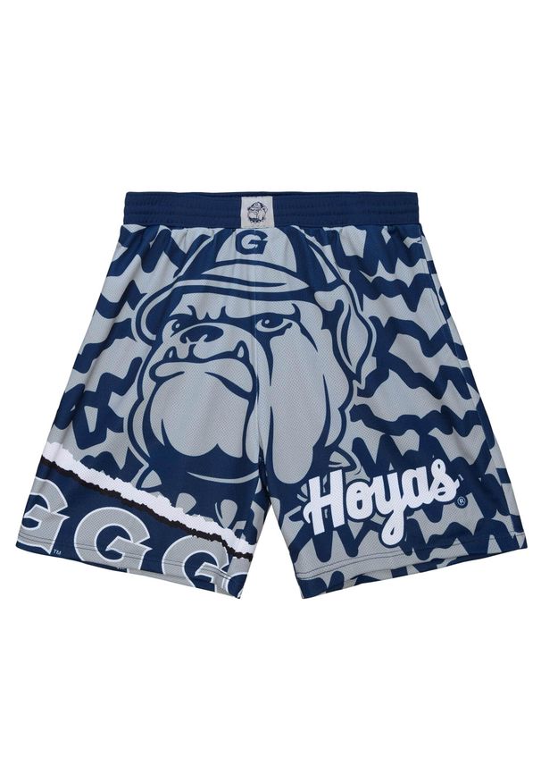 Szorty Mitchell & Ness NCAA Jumbotron 2.0 Sublimated Georgetown. Kolor: szary, niebieski, wielokolorowy. Sport: piłka nożna