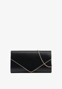 Renee - Czarna Elegancka Torebka Kopertówka z Łańcuszkiem Pasenela. Kolor: czarny. Styl: elegancki