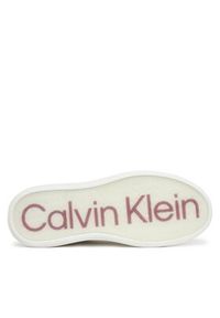 Calvin Klein Sneakersy HM0HM01016 Beżowy. Kolor: beżowy. Materiał: skóra