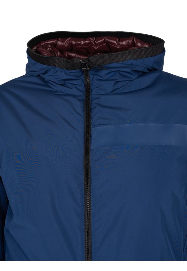 Geox Kurtka "Renan" | M2620P TC168 | Mężczyzna | Niebieski, Bordowy. Okazja: na spacer, na co dzień. Typ kołnierza: kaptur. Kolor: czerwony, niebieski, wielokolorowy. Materiał: poliester, poliamid. Styl: elegancki, casual
