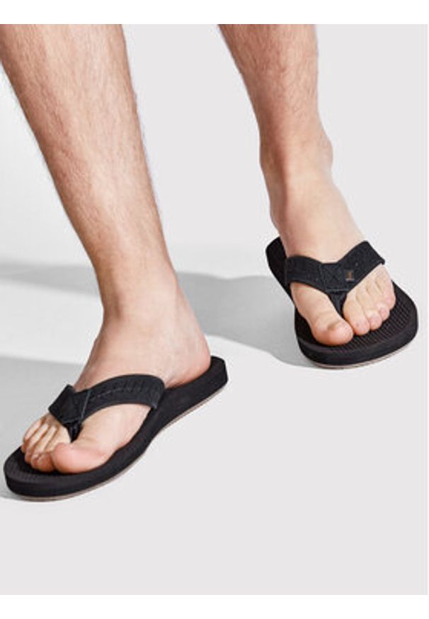 Quiksilver Japonki AQYL101091 Czarny. Kolor: czarny. Materiał: nubuk, skóra