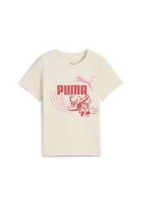 Puma - Dziecięca koszulka Little Runners PUMA Alpine Snow White. Kolor: biały, wielokolorowy, beżowy. Sport: joga i pilates