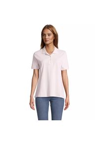 SOL'S - Damska koszulka polo Sol's Pacific. Okazja: na co dzień. Typ kołnierza: polo. Kolor: różowy. Styl: casual, elegancki #1