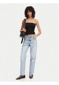 Tommy Jeans Top DW0DW22263 Czarny Slim Fit. Kolor: czarny. Materiał: bawełna #5