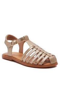 Geox Sandały J Sandal Karly Girl J4535A 0NFQD C2010 S Złoty. Kolor: złoty. Materiał: skóra