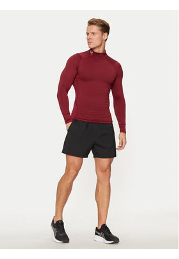 Under Armour Koszulka techniczna Ua Cg Armour Comp Mock 1366072 Bordowy Compression Fit. Kolor: czerwony. Materiał: syntetyk