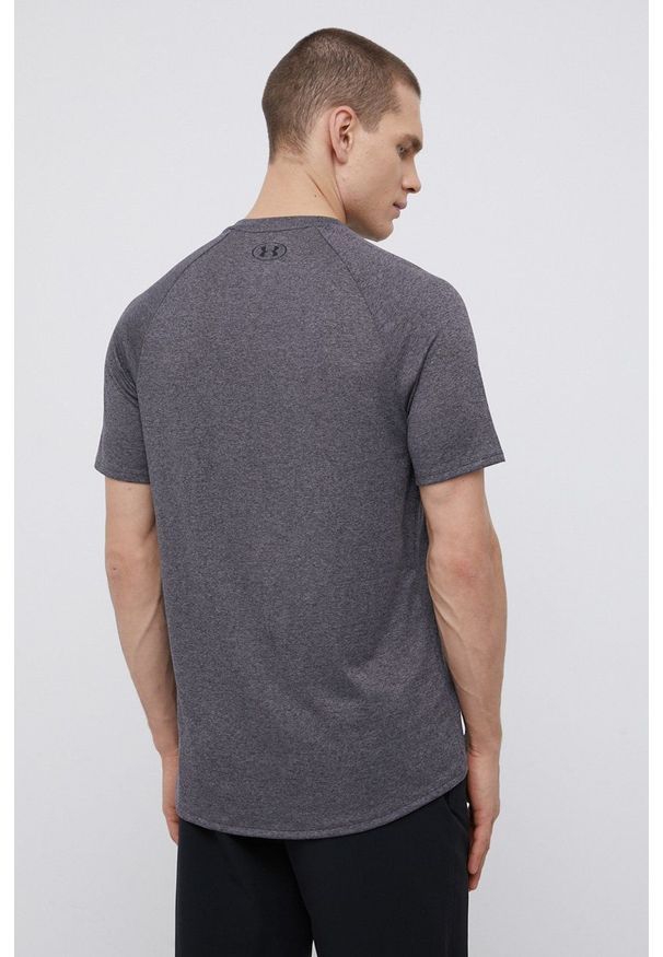 Under Armour - T-shirt. Okazja: na co dzień. Kolor: szary. Materiał: dzianina. Styl: casual